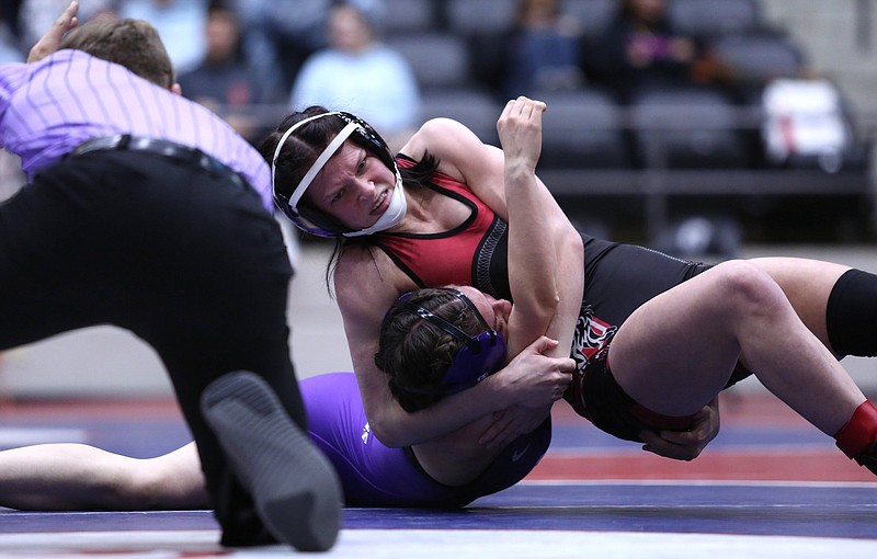 HIGH SCHOOL GIRLS STATE WRESTLING TOURNAMENT Lions win without