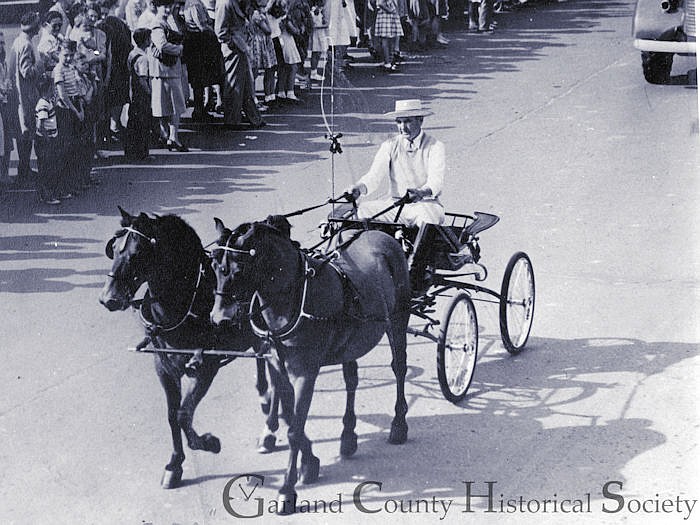 Mayor Leo McLaughlin was an avid horseman. His most well-known horses were Scotch and Soda. Photo courtesy of the Garland County Historical Society