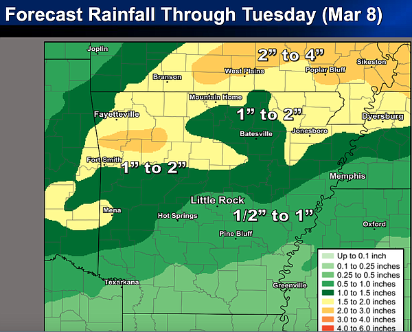 Rain expected across Arkansas on Sunday, forecasters say | The Arkansas ...