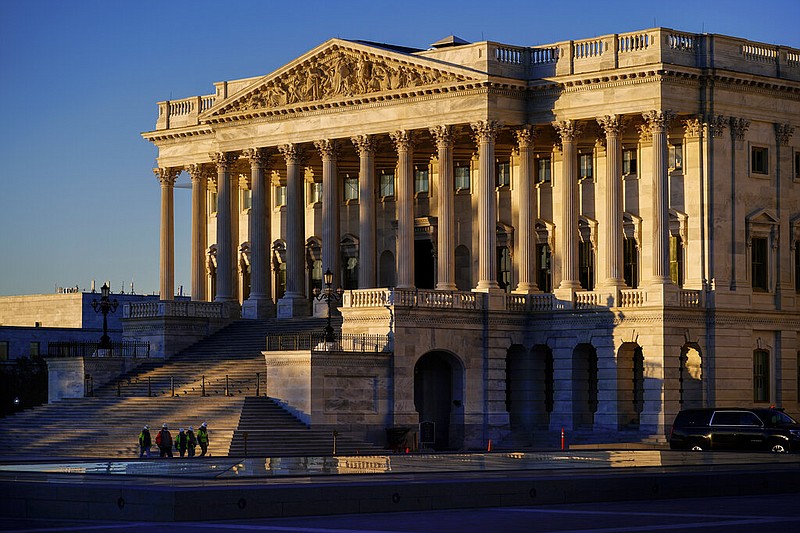 Light from the morning sun illuminates the House of Representatives side of Congress at the Capitol in Washington in this Dec. 3, 2021, file photo. (AP/J. Scott Applewhite)