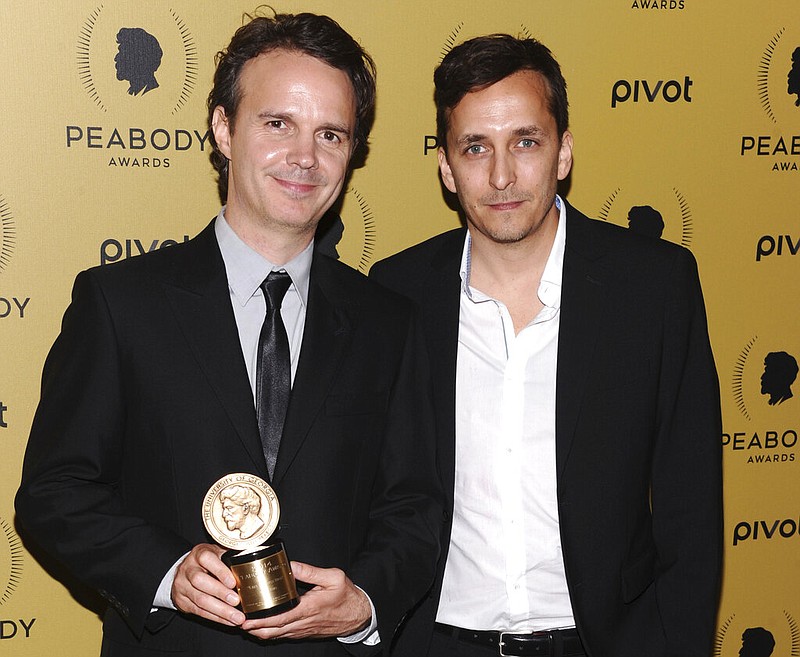 Peabody Award Recipients Craig Renaud (left) and Brent Renaud attend the 74th annual Peabody Awards at Cipriani Wall Street in New York on May 31, 2015. Brent Renaud, an American filmmaker and journalist, was killed in a suburb of Kyiv, Ukraine, on Sunday, March 13, 2022, while gathering material for a report about refugees. Ukrainian authorities said he died when Russian forces shelled the vehicle he was traveling in. (Photo by Charles Sykes/Invision/AP)