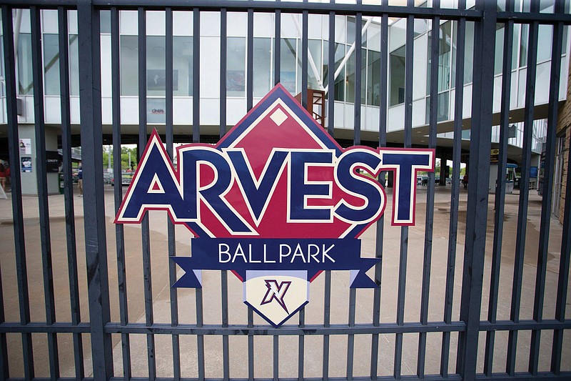 Arvest Ball Park Sign at Arvest Ballpark, Springdale, Arkansas, Tuesday, May 11, 2021 / Special to NWA Democrat-Gazette/ David Beach.