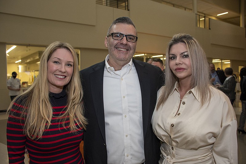 Yvette Parker with Chef Todd and Kat Gold  at Chef Ball on 3/15/2021 at University of Arkansas Pulaski Technical College. (Arkansas Democrat-Gazette/Cary Jenkins)