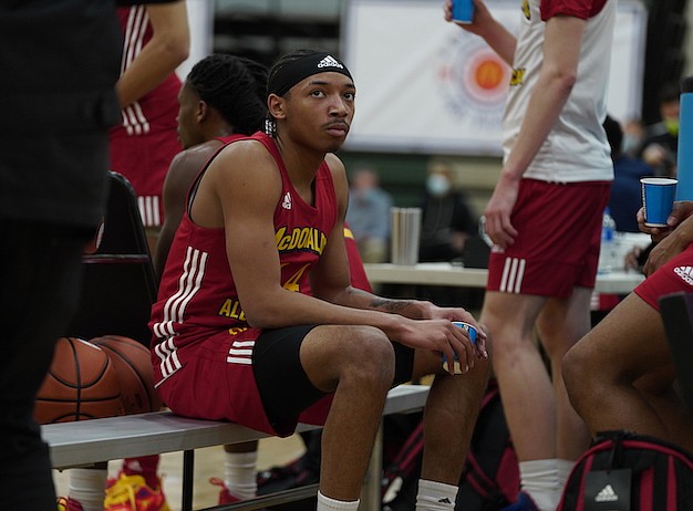 Nick Smith is shown during a practice for the McDonald's All-American Game in Chicago.