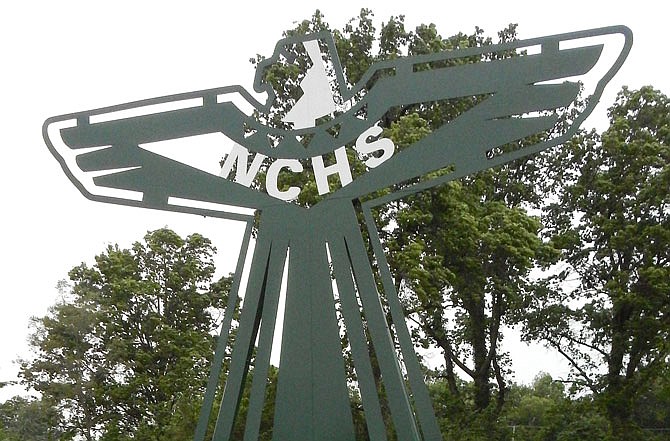 The Thunderbird sculpture at North Callaway High School is shown in this Fulton Sun file photo.