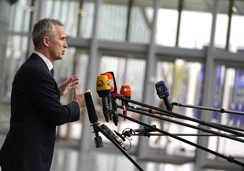 “We know that they can easily join this alliance if they decide to apply,” NATO Secretary-General Jens Stoltenberg said Wednesday in Brussels, speaking of Finland and Sweden.
(AP/Virginia Mayo)