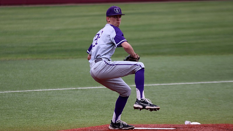Central Arkansas sophomore left-hander Jack Haley allowed four hits over six-plus innings in his first career start during the Bears’ 11-5 victory over UALR on Tuesday in Little Rock. (Photo courtesy of UCA Athletics/Steve East)