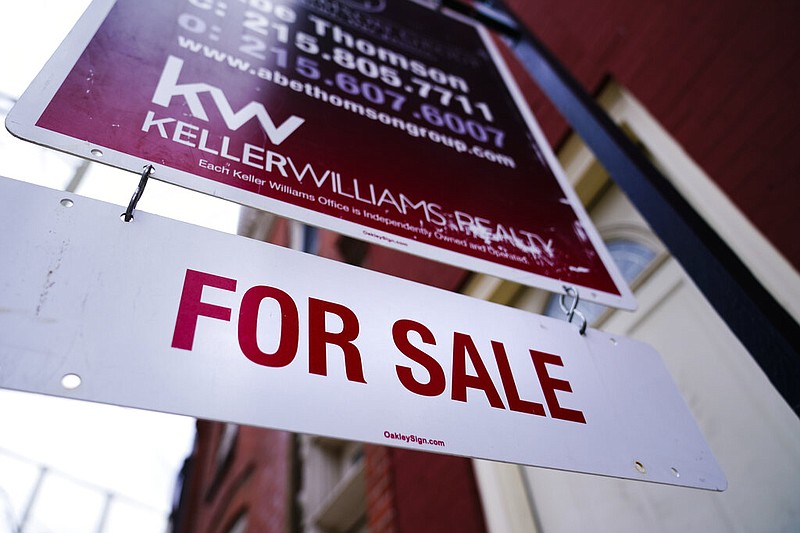 A for sale sign is posted on a home in Philadelphia in this Jan. 18, 2022 file photo. (AP/Matt Rourke)
