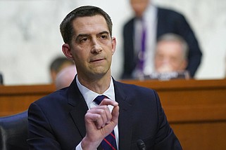 U.S. Sen. Tom Cotton, R-Ark., is shown on Capitol Hill in Washington in this March 22, 2022 file photo. (AP/Alex Brandon)