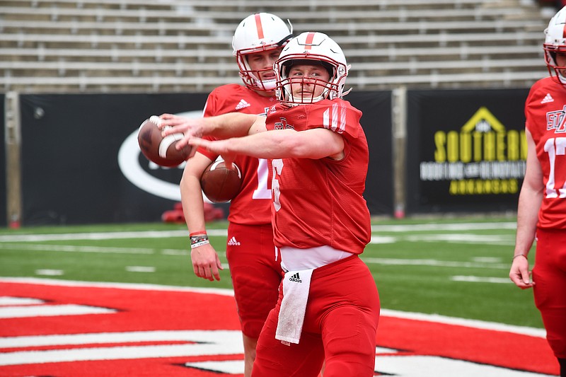 Arkansas State Coach Butch Jones switched Wyatt Begeal from quarterback to wide receiver last week, a move Jones said "ignited" practice that day. (Photo courtesy of Arkansas State Athletics)