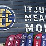 The SEC logo is displayed at the Hyatt Regency hotel in Hoover, Ala., on July 19, 2021, during SEC Media Days for football. (Butch Dill, AP)