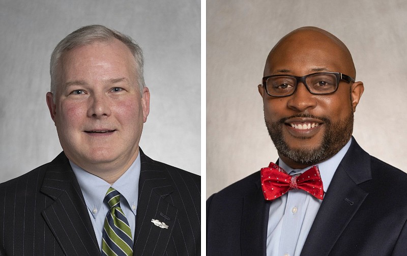 Lt. Gov. Tim Griffin and Leon Jones Jr., both Republican candidates for Arkansas' attorney general post, are shown in this undated combination photo.