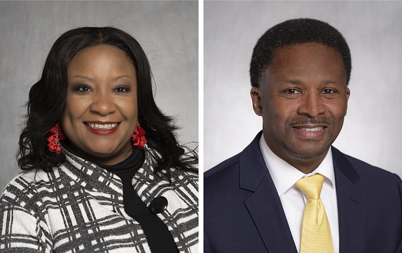 LaTonya Austin Honorable (left) and Ernest Sanders Jr. are running to succeed retiring Judge Wendell Griffen in Arkansas' 6th Judicial Circuit, which includes Pulaski and Perry counties.