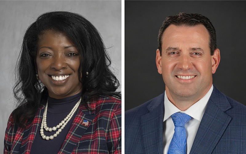 Alicia Walton and Will Jones, both candidates for prosecuting attorney for Arkansas' 6th Judicial District, are shown in this combination photo.
