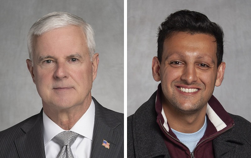 U.S. Rep. Steve Womack (left) is facing Neil Kumar in the Republican primary for Arkansas' 3rd Congressional District.