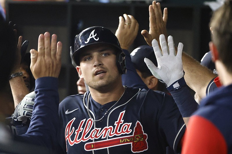 Atlanta Braves third baseman Austin Riley lost his salary arbitration case Wednesday. Riley, who set career bests last season with a .303 average, 33 home runs and 107 RBI, was awarded $3.95 million instead of the $4.25 million he requested.
(AP/Ron Jenkins)