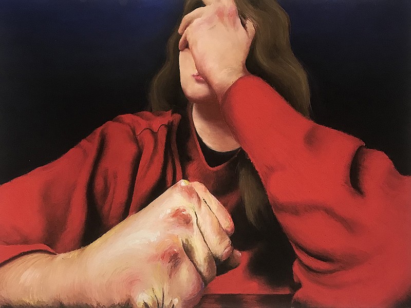Rachel Howald, a senior at Mountain Home High School, won the 2022 Congressional Art Competition for the 1st district with her piece titled “Anxious.” More photos at arkansasonline.com/512art/.
(Special to the Arkansas Democrat-Gazette)