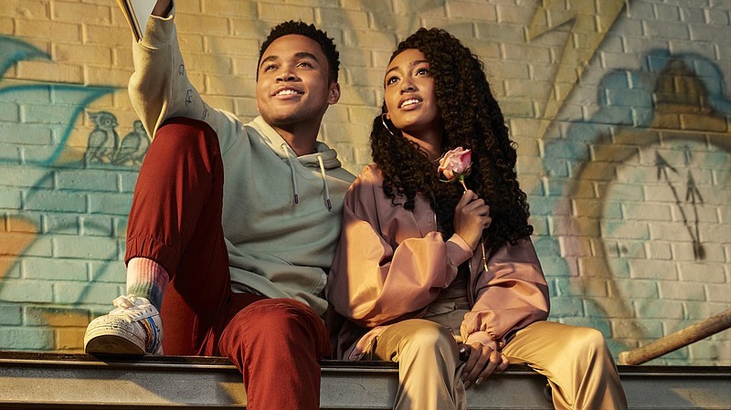 Sporting goods store stock boy El (Chosen Jacobs), who has the dubious power of being able to read people by their footwear, woos Kira King (Lexi Underwood), the daughter of a former NBA star turned athletic shoe magnate in Disney’s “Sneakerella.”