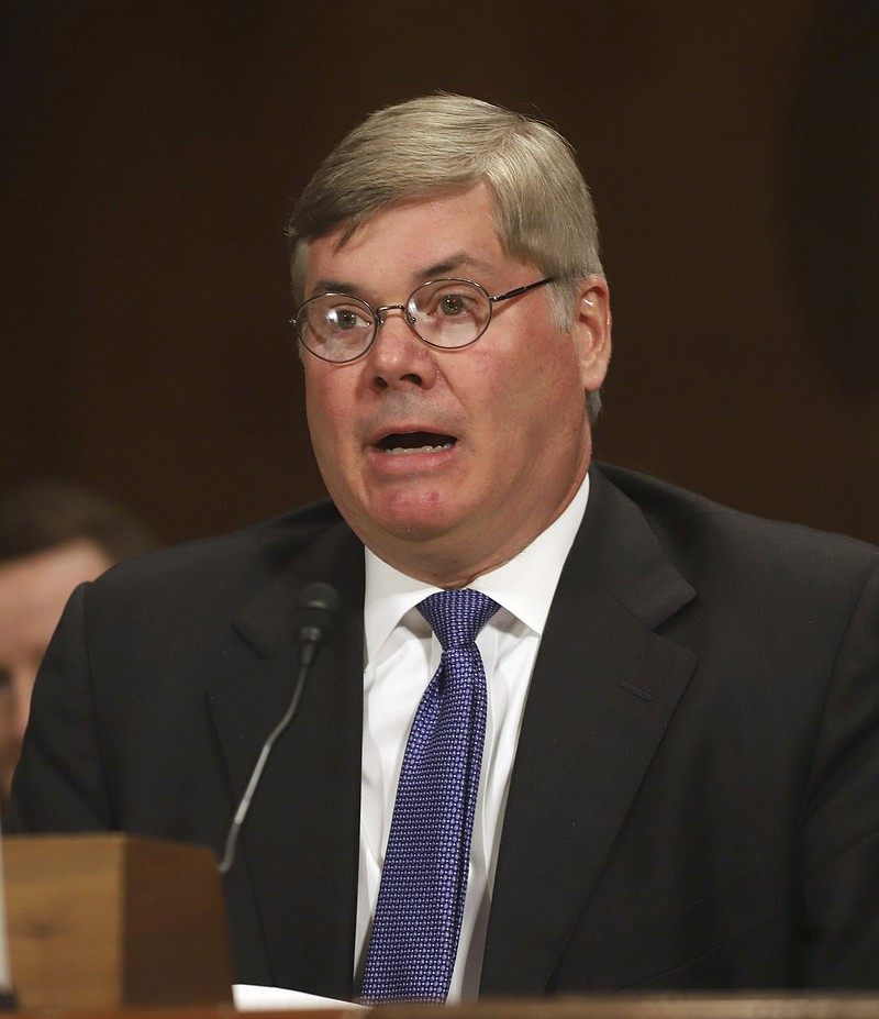 Robert R. Summerhays, President Donald Trump’s nominee for District Judge for the Western District of Louisiana, gives testimony during a U. S. Senate Judiciary Committee Hearing on Capitol Hill in Washington on April 11, 2018.
(AP/Harry Hamburg)