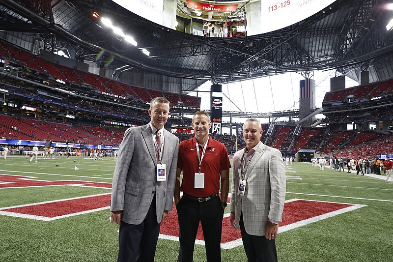 New Arkansas State Vice Chancellor of Intercollegiate Athletics Jeff Purinton (right) is seen here with Alabama Athletic Director Greg Byrne (left) and Alabama men’s basketball Coach Nate Oats when Purinton was deputy athletic director for the Crimson Tide. Purinton was at Alabama since 2007 before coming to ASU.
(Photo courtesy Jeff Purinton)