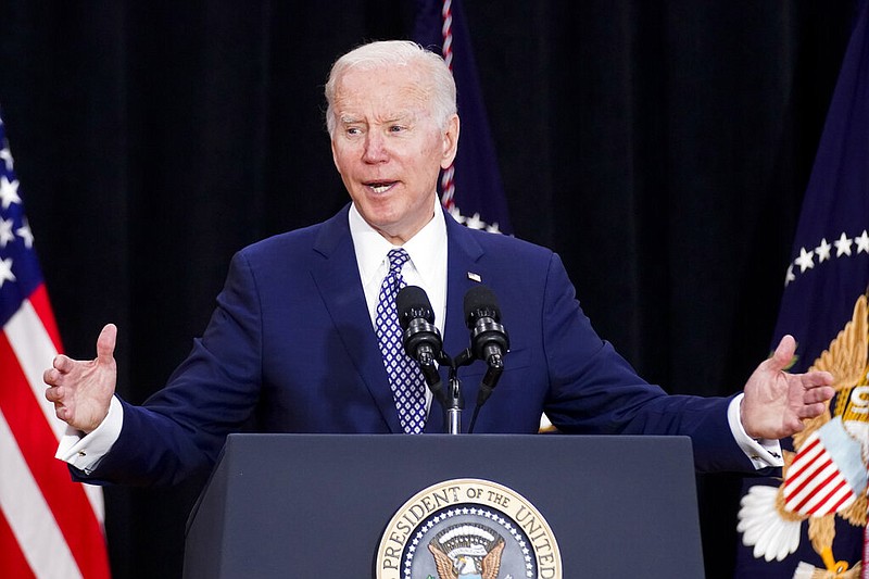 President Joe Biden speaks at the Delavan Grider Community Center in Buffalo, N.Y., Tuesday, May 17, 2022, following Saturday's shooting at a supermarket. (AP/Andrew Harnik)