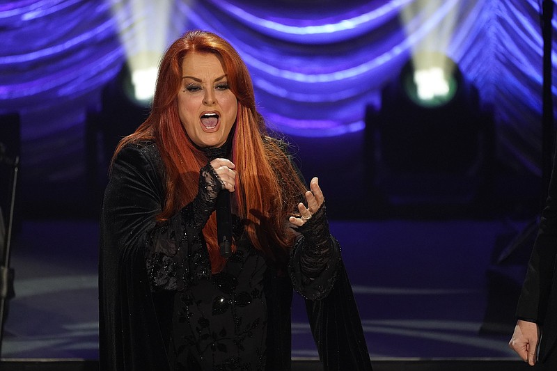 Wynonna Judd performs during a tribute to her mother, country music star Naomi Judd, Sunday, May 15, 2022, in Nashville, Tenn. 
(AP Photo/Mark Humphrey)