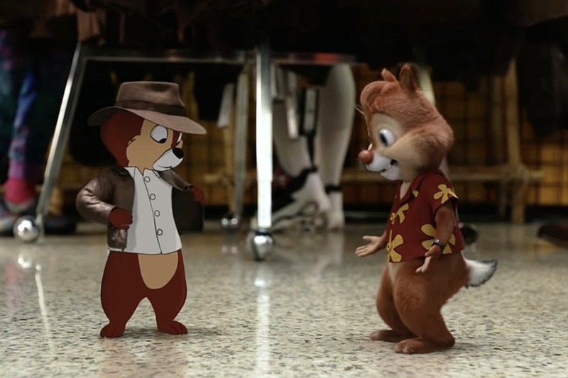 Anthropomorphic chipmunk brothers Chip (voiced by John Mulaney) and Dale (Andy Samberg) are the stars of “Chip ’n’ Dale: Rescue Rangers.” Dale is the one with the red nose and the goofy attitude. And Chip is the one rendered by computer.