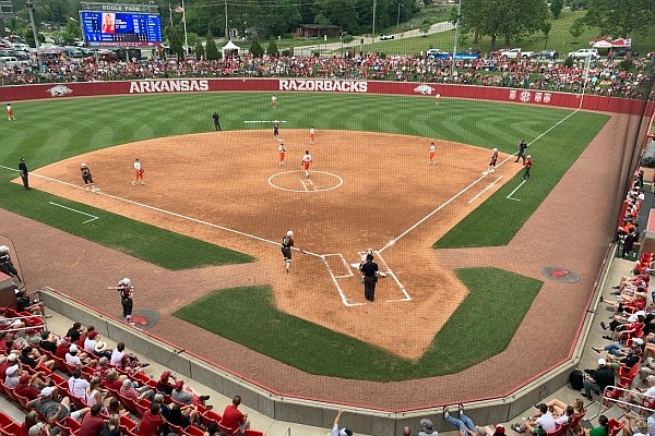 Bogle Park is shown on Friday, May 20, 2022, during the fourth inning of the Razorbacks' 11-0 run-rule win over Princeton in Fayetteville. Visit nwaonline.com/220521Daily/ for the photo gallery.