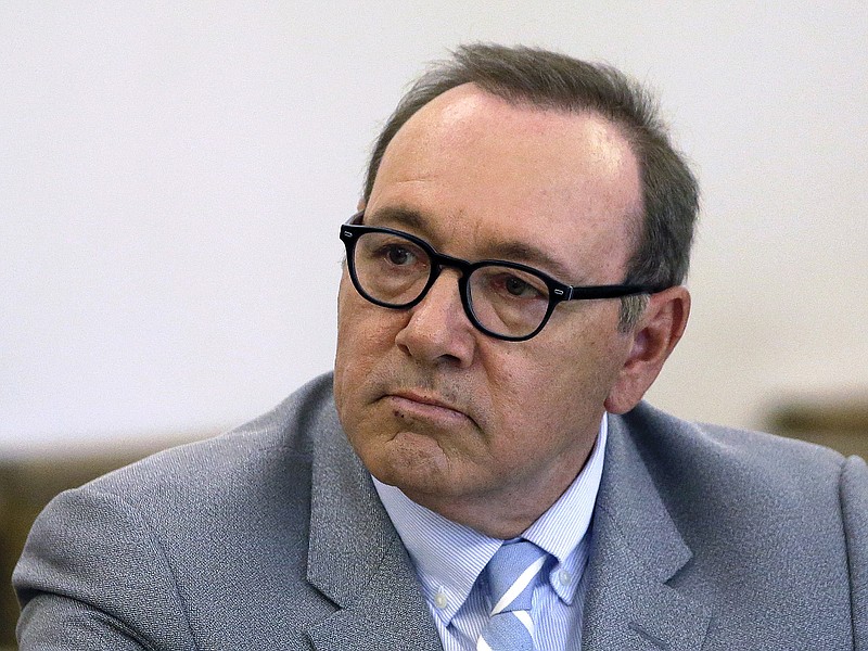 FILE - Kevin Spacey attends a pretrial hearing at district court in Nantucket, Mass, June 3, 2019. British prosecutors have charged actor Kevin Spacey with four counts of sexual assault against three men. The Crown Prosecution Service said Thursday, May 26, 2022 that Spacey â€œhas also been charged with causing a person to engage in penetrative sexual activity without consent.â€ (AP Photo/Steven Senne, File)