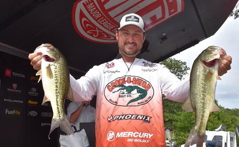 Connor Cunningham of Springfield, Mo., finished strong Saturday to win the Phoenix BFL All-American Bass Fishing Championship and $120,000 at Lake Hamilton.
(Arkansas Democrat-Gazette/Bryan Hendricks)