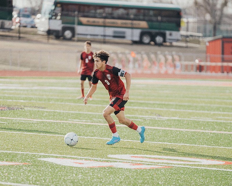 Russellville’s Fernando Castro led the Cyclones with 39 goals and 10 assists to be named the Arkansas Democrat-Gazette All-Arkansas Preps Boys Soccer Player of the Year.
(Photo courtesy Russellville High School)