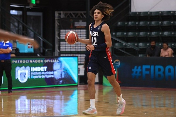Anthony Black is shown during Team USA's game against the Dominican Republic on June 6, 2022, at the 2022 FIBA U18 Americas Championship in Tijuana, Mexico.