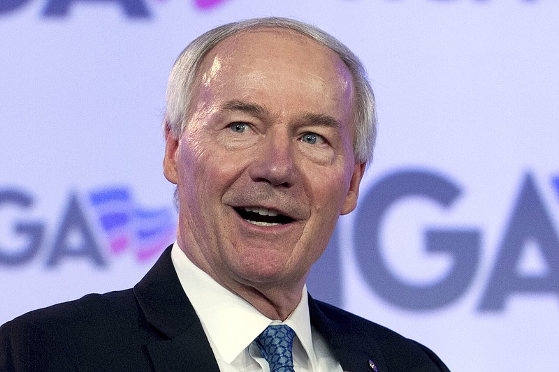 In this Feb. 25, 2018 file photo, Arkansas Gov. Asa Hutchinson speaks during the panel Economic Development at the National Governor Association 2018 winter meeting in Washington.
(AP Photo/Jose Luis Magana, File)