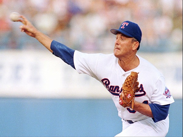 Nolan Ryan, 43, threw a no-hitter against A's in Oakland in 1990