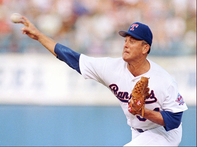 Nolan Ryan pitched the sixth no-hitter of his career on this date in 1990, extending his major league record as the Texas Rangers beat the Oakland Athletics 5-0.
(AP file photo)