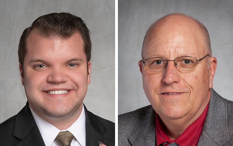 State Sen. James Sturch (left) of Batesville is facing a challenge from state Rep. John Payton of Wilburn in the June 21 Republican runoff for Arkansas Senate District 22.