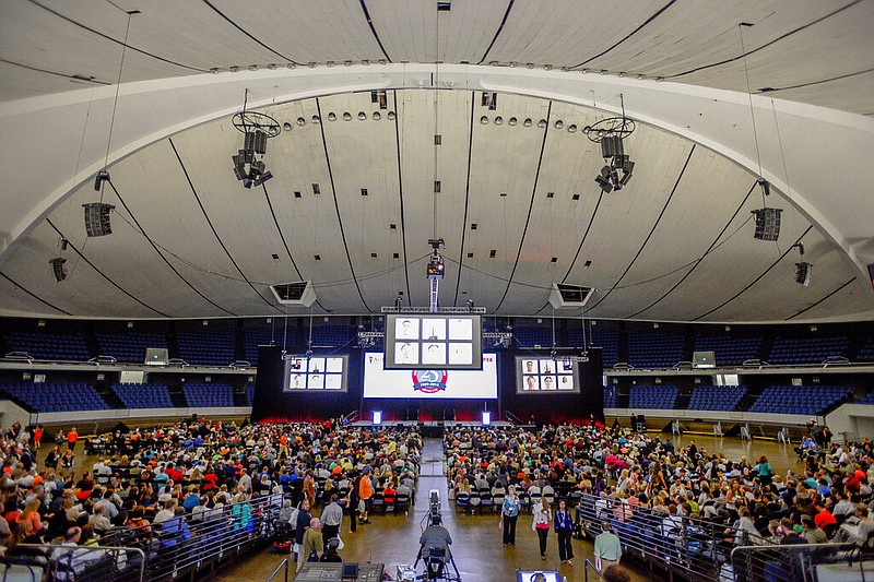 The interior of the Anaheim Convention Center in Anaheim, Calif., is shown in this May 29, 2014 file photo. (Eric Reed/AP Images)