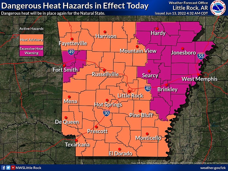 Arkansas forecasted to have dangerous heat; cooling centers could be ...