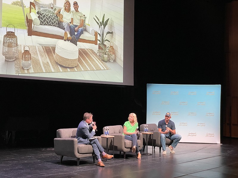 Bentonville Film Festival events kicked off with Reel Magic Mornings, a 9 a.m. discussion with Dave and Jenny Marrs of HGTV’s ‘Fixer to Fabulous’ that was led by KUAF’s Kyle Kellams at Thaden School in Bentonville. (NWA Democrat-Gazette/April Wallace)