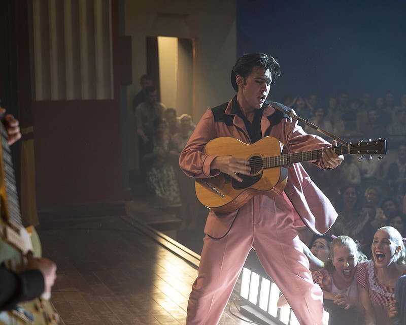 He was the one: the young Elvis Presley (Austin Butler) gives the people what they want in Baz Luhrmann’s sumptuous, over-the-top bio-pic “Elvis.”