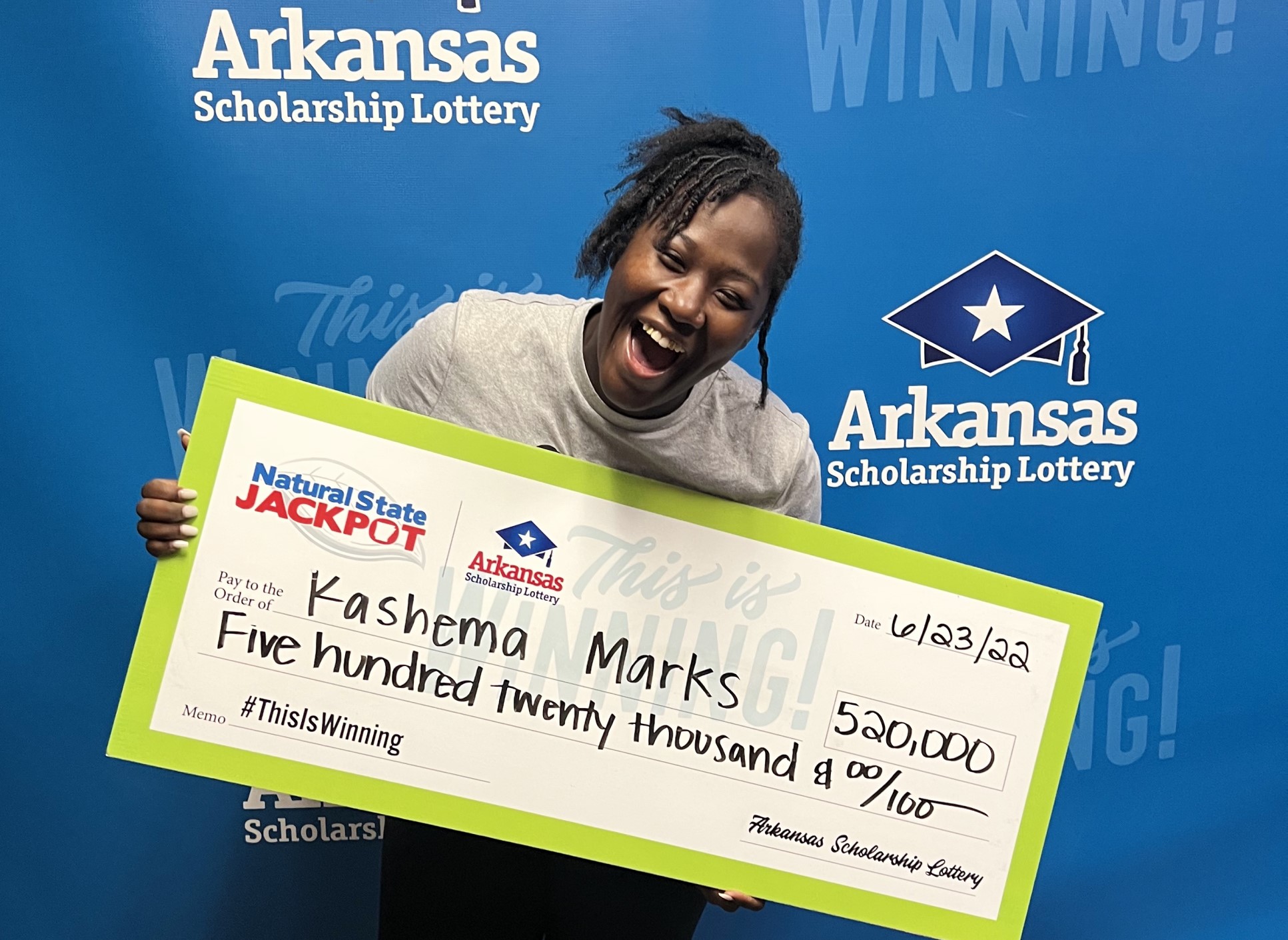 Woman in PB claims $520,000 lottery prize