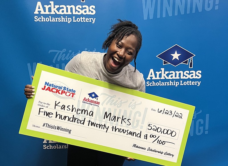 Kashema Marks recently won the largest Natural State Jackpot prize. (Special to The Commercial/myarkansaslottery.com)