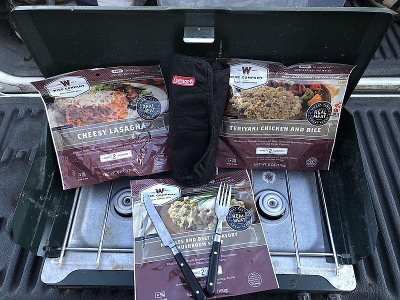 Good food is essential to the camping experience. Freeze-dried camp food is tasty, easy to make and light to carry.
(Arkansas Democrat-Gazette/Bryan Hendricks)