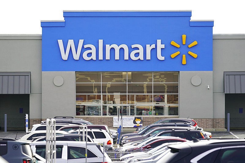 FILE - Cars fill up a parking lot in a Walmart location in Philadelphia on Nov. 17, 2021. (AP/Matt Rourke, File)