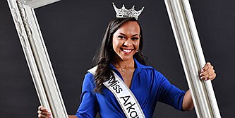 Ebony Mitchell of Harrison, seen Monday, June 27, 2022, is Miss Arkansas for 2022. Visit nwaonline.com/220630Daily/ for today's photo gallery. .(NWA Democrat-Gazette/Andy Shupe)