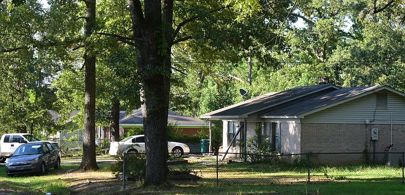 The home from where five children, all siblings, were removed following a shooting that killed their 8-year-old brother is pictured in the 2700 block of Shannon Valley Road, west of Pine Bluff. 
(Pine Bluff Commercial/I.C. Murrell)