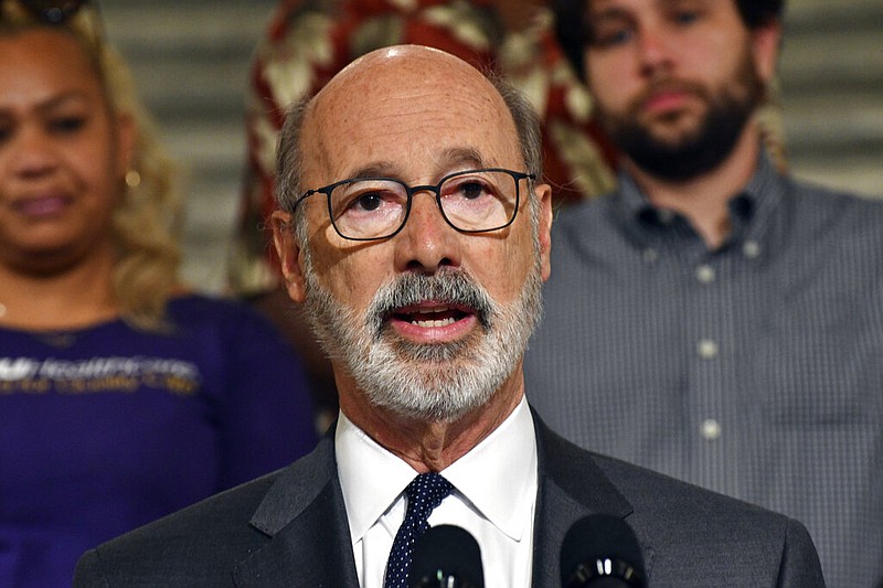 Pennsylvania Gov. Tom Wolf speaks at a Capitol news conference in Harrisburg, Pa., in this July 11, 2022 file photo. (AP/Marc Levy)