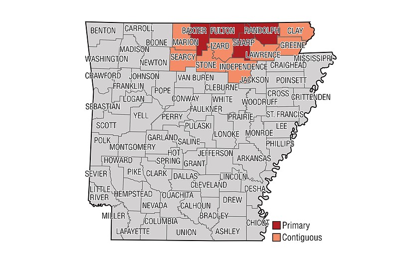 U.S. designates 4 northern Arkansas counties in drought as natural