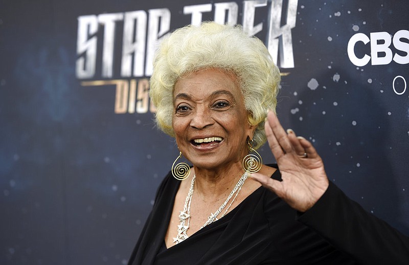 Nichelle Nichols, who played Lt. Uhura on the original "Star Trek" television series, poses at the premiere of "Star Trek: Discovery" in Los Angeles in this Sept. 19, 2017 file photo. (Chris Pizzello/Invision/AP)