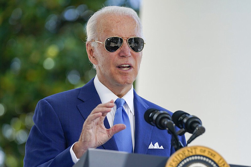 FILE - President Joe Biden speaks before signing two bills aimed at combating fraud in the COVID-19 small business relief programs Friday, Aug. 5, 2022, at the White House in Washington. (AP/Evan Vucci, Pool, File)